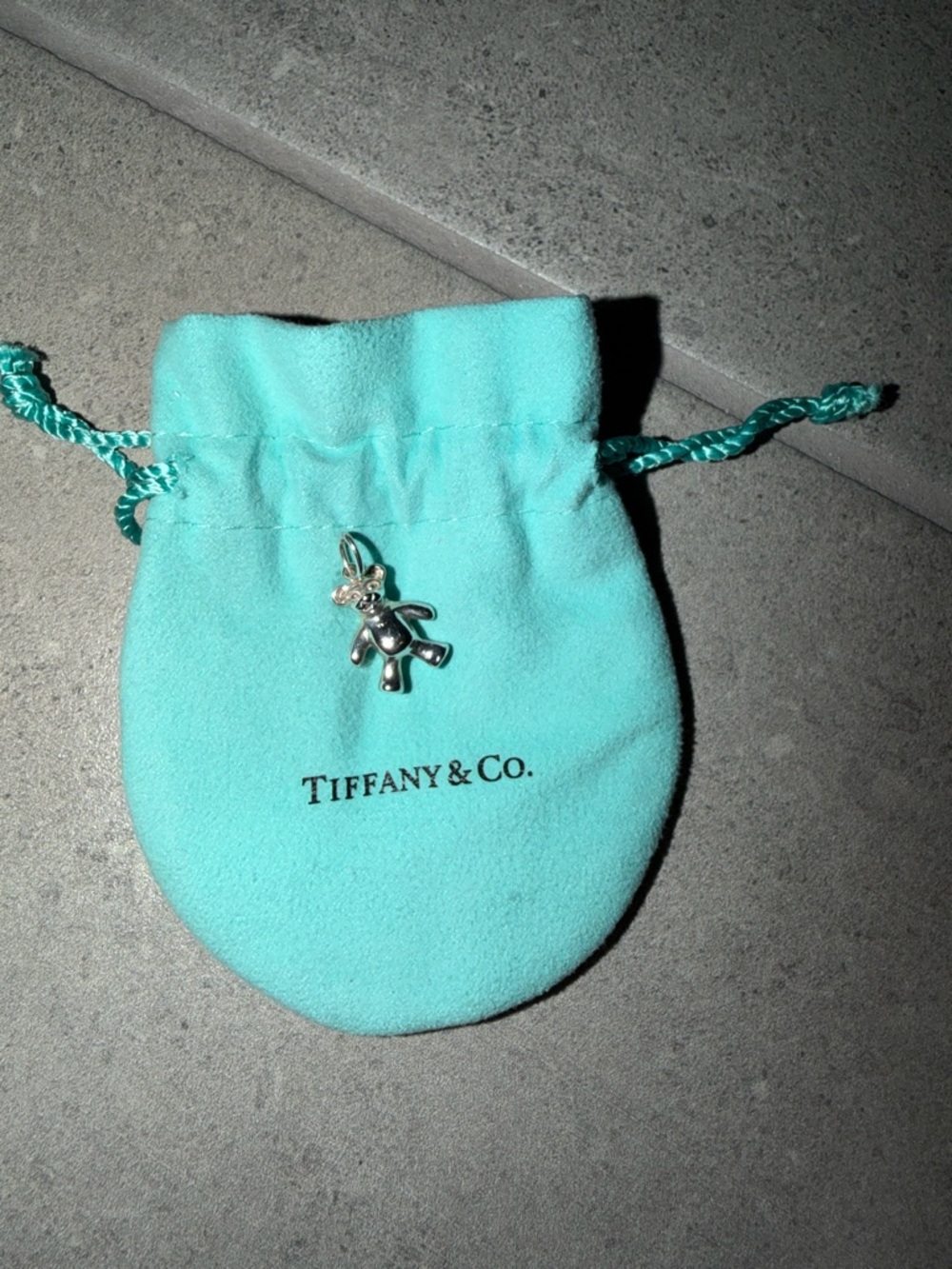 Tiffany & Co. Silver Teddy Bear Charm Rare and Retired